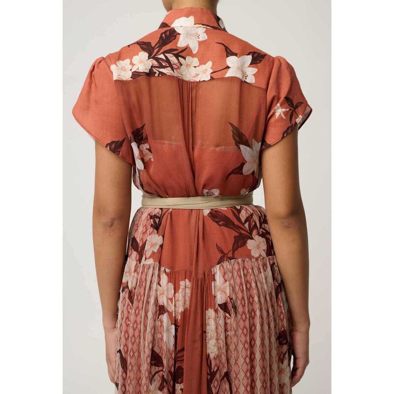 OnceWas Perla Sheer Print Dress image number 2